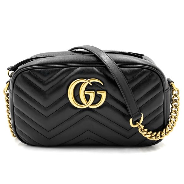 1 Gucci GG Marmont Mini Bag Small Chain Crossbody Bag Black