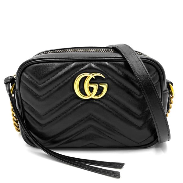 1 Gucci Shoulder Bag Mini Bag GG Marmont Crossbody Bag Black