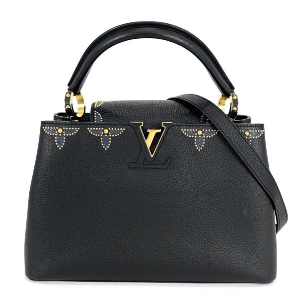 1 Louis Vuitton Capucines PM Taurillon Shoulder Bag Black