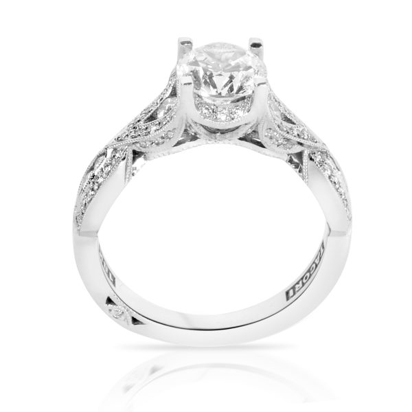 tacori diamond engagement ring setting in 18k white gold 0 46 ctw Tacori Diamond Engagement Ring Setting in 18K White Gold 046 CTW