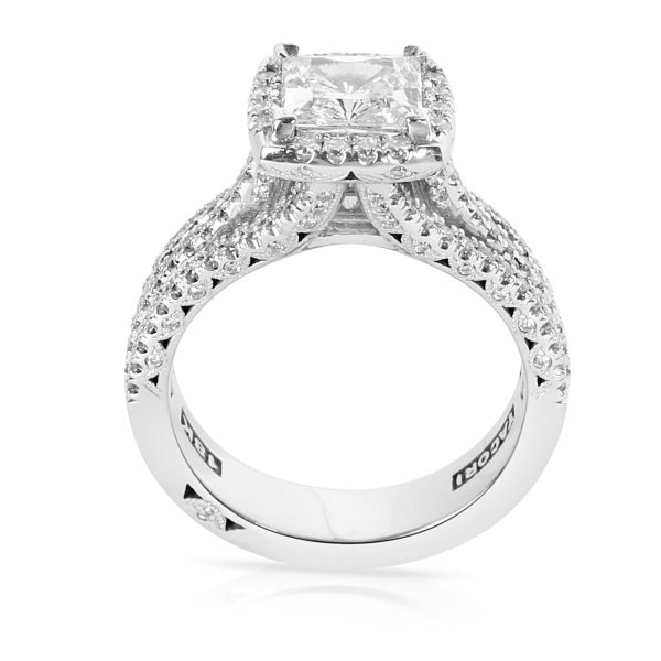 tacori diamond princess cut engagement ring setting in 18k white gold 0 78 ctw Tacori Diamond Princess Cut Engagement Ring Setting in 18K White Gold 078 CTW