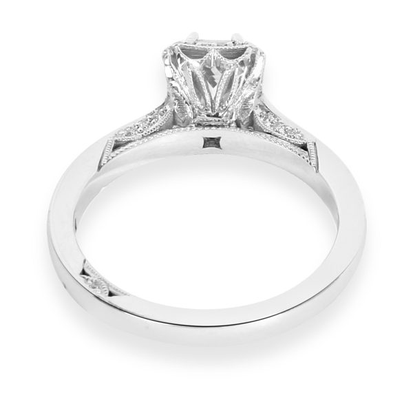 tacori diamond emerald cut engagement ring setting in 18k white gold 0 25 ctw Tacori Diamond Emerald Cut Engagement Ring Setting in 18K White Gold 025 CTW