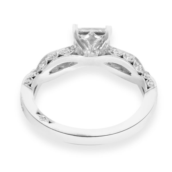 Rings Tacori Princess Cut Diamond Engagement Ring Setting in 18K White Gold 036 CTW