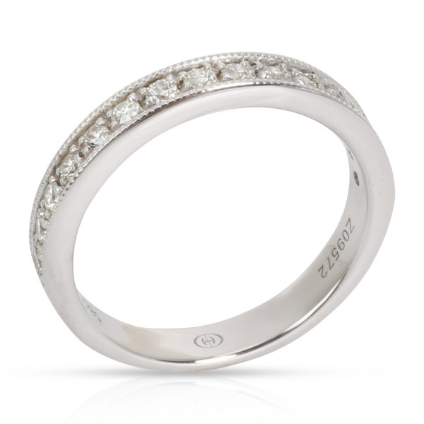 Milgrain Edge 15 Stone Diamond Band in 14K White Gold 045 CTW Milgrain Edge 15 Stone Diamond Band in 14K White Gold 045 CTW