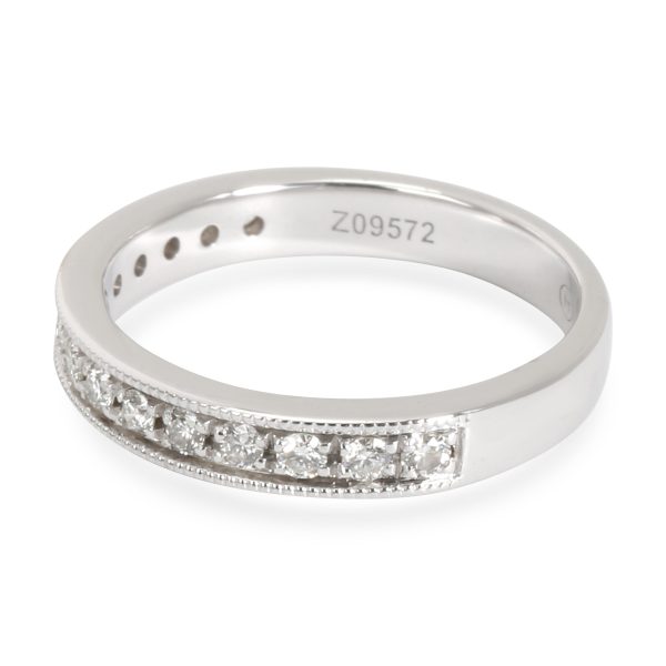 Band White Gold Milgrain Edge 15 Stone Diamond Band in 14K White Gold 045 CTW