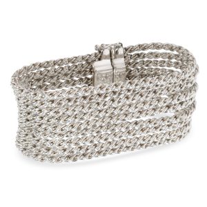 Tiffany Co 9 Strand Flexible Rope Bracelet in Sterling Silver LOUIS VUITTON Damier Ebene Boulogne 30 Shoulder Bag LV Auth