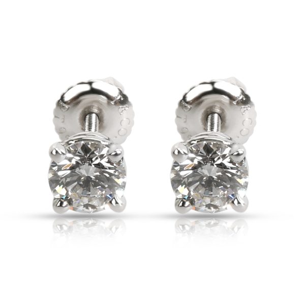 Tiffany Co Diamond Stud Earring in Platinum 093 CTW Tiffany Co Diamond Stud Earring in Platinum 093 CTW