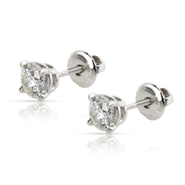 100590 sv 1a95851c 3d9d 4173 9569 30a30722ebd7 Tiffany Co Diamond Stud Earring in Platinum 093 CTW