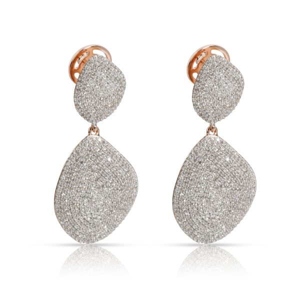 Monica Vinader Nura Teardrop Earrings Sterling Silver Rose Gold Vermil 262CTW Monica Vinader Nura Teardrop Earrings Sterling Silver Rose Gold Vermil 262CTW