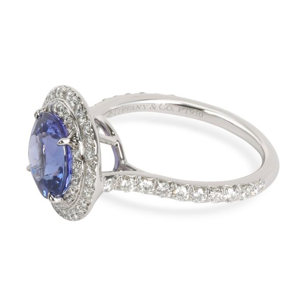 100615 sv f5468b71 0ba6 4741 8639 81789f717e79 Tiffany Co Soleste Tanzanite Diamond Halo Ring in Platinum 048 CTW