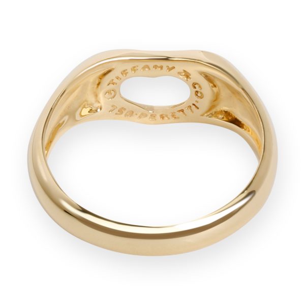 100632 bv Tiffany Co Open Heart Signet Ring in 18K Yellow Gold