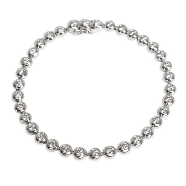 100692 pv 16a7ec3b 7350 48dc 9fd5 c468cddd17e0 Doughnut Bezel Diamond Tennis Bracelet in 14K White Gold 4 CTW