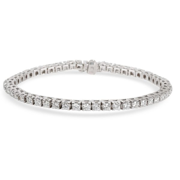 Four Prong Diamond Tennis Bracelet in 18K White Gold G H VS 364 CTW Four Prong Diamond Tennis Bracelet in 18K White Gold G H VS 364 CTW