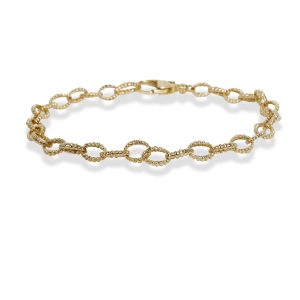 Lagos Caviar Collection Fluted Oval Link Bracelet in 18K Yellow Gold Louis Vuitton Damier Ebene Canvas Speedy Bandouliere 25