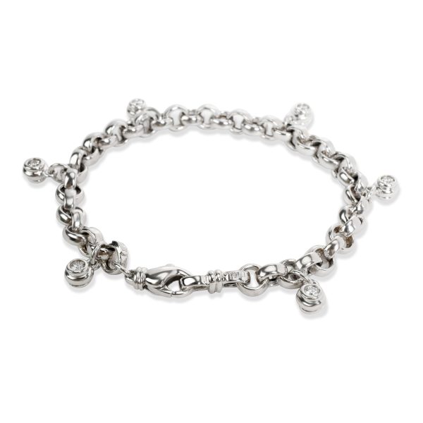 100710 bv c37f5f07 d22b 4b10 a0db b2ad21baa694 Scott K Link Bezel Diamond Charm Bracelet in Platinum 05 CTW