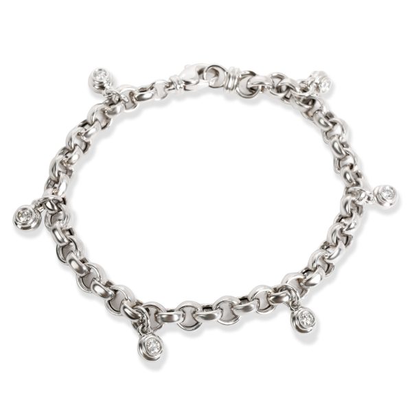 Scott K Link Bezel Diamond Charm Bracelet in Platinum 05 CTW Scott K Link Bezel Diamond Charm Bracelet in Platinum 05 CTW