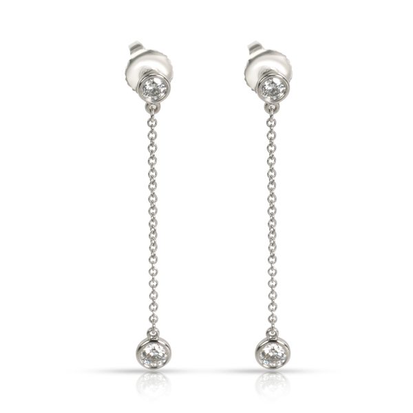 Tiffany Co Elsa Peretti Diamond by the Yard Drop Earring in Platinum 039 CTW Tiffany Co Elsa Peretti Diamond by the Yard Drop Earring in Platinum 039 CTW