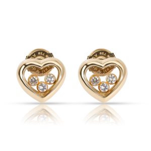 Chopard Happy Diamonds Icons Heart Earrings in 18K Yellow Gold 018 CTW Saint Laurent Paris Lou Camera Bag Shoulder Pink