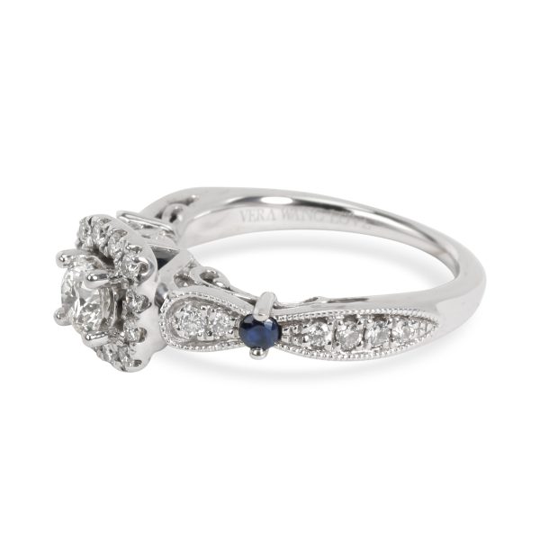 100816 sv d59a5ef2 0e71 4281 9451 609cab03a7c2 Vera Wang Love Collection Diamond Blue Sapphire Vintage Style Ring in 14K Gold