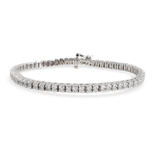 Certified Semi Bezel Diamond Tennis Bracelet in 14K Gold G H VS2 SI1 250 CTW Certified Semi Bezel Diamond Tennis Bracelet in 14K Gold G H VS2 SI1 250 CTW