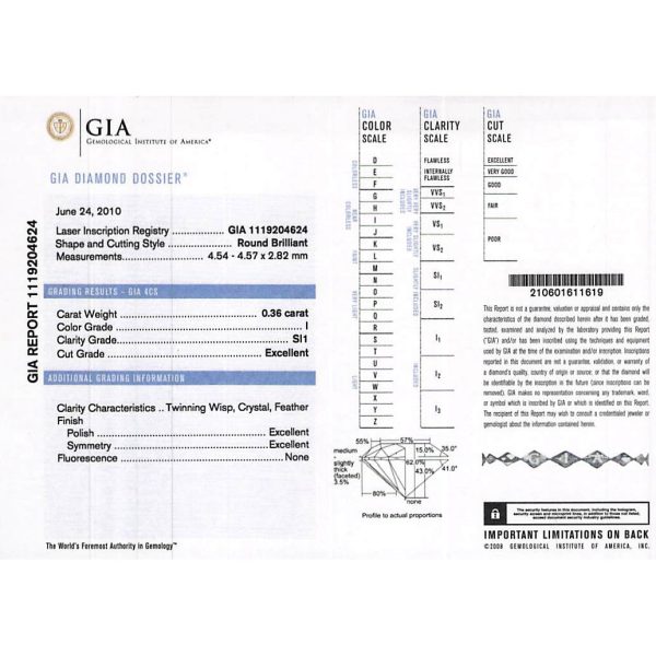 100950 stamp b7b8c722 1a25 4d5a ae76 fe242d572891 GIA Certified Round Cut Diamond Stud Earring in 14K White Gold I SI1 072 CTW