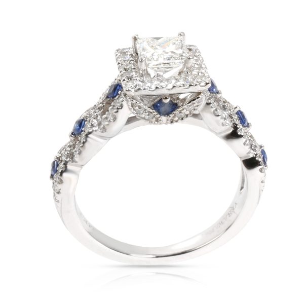 100971 pv Vera Wang Love Collection Diamond Sapphire Engagement Ring in 14K Gold 1 CTW