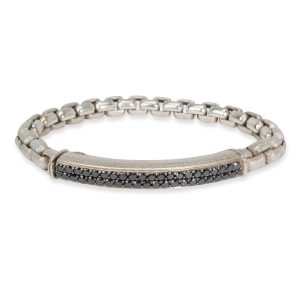 David Yurman Pave ID Bracelet with Black Diamonds 251 CTW Cart