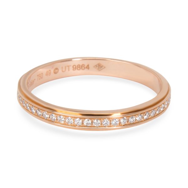 Band Rose Gold Cartier Micro Pave 23mm Diamond Band in 18K Rose Gold 015 CTW