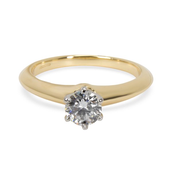 Tiffany Co Tiffany Co Diamond Engagement Ring in 18K Yellow GoldPlatinum F VVS1 051 CT