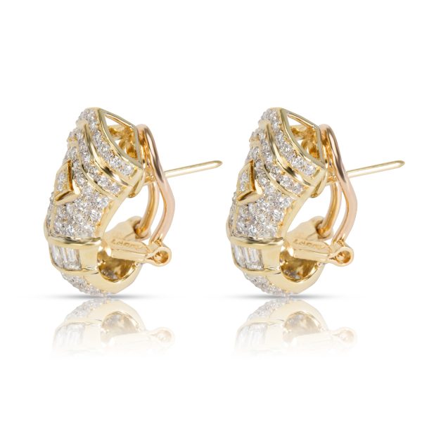 101076 sv 861ef9cc 7b19 4c81 9454 e8f9b02f9ad1 Round Baguette Diamond Shrimp Earrings in 18K Yellow Gold 150 CTW