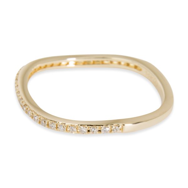 Yellow Gold Band Square Diamond Wedding Band in 14K Yellow Gold 016 CTW