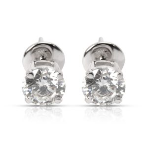 IGI Certified Diamond Stud Earrings in 18K White Gold 180 CTW H ISI2 Fendi Zucca Pattern Mamma Bucket Shoulder Bag Canvas Brown