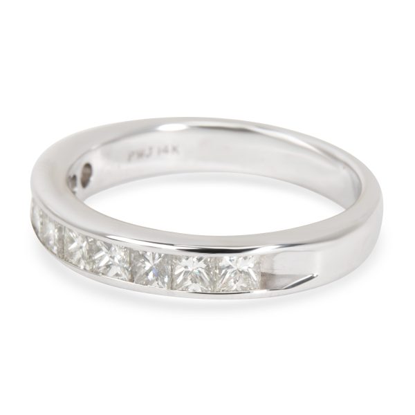 Gemma by WP Diamonds Channel Set Princess Cut Diamond Wedding Band in 14K White Gold 130 CTW