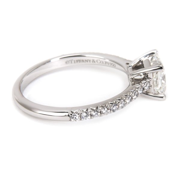 101260 sv Tiffany Co Princess Diamond Engagement Ring in Platinum H VS1 087 CTW