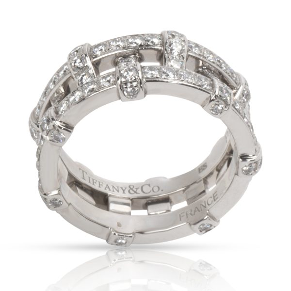 Tiffany Co Tiffany Co Diamond Woven Double Eternity Bands in Platinum 21 CTW