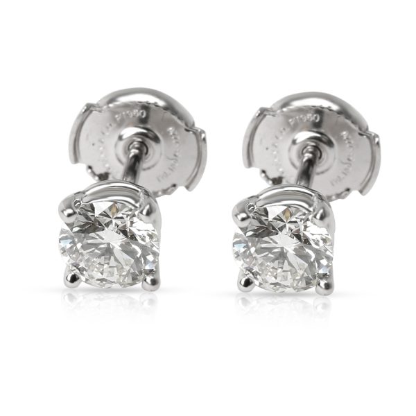 Tiffany Co Diamond Stud Earring in Platinum GIA 127 CTW I JVVS1 VVS2 Tiffany Co Diamond Stud Earring in Platinum GIA 127 CTW I JVVS1 VVS2