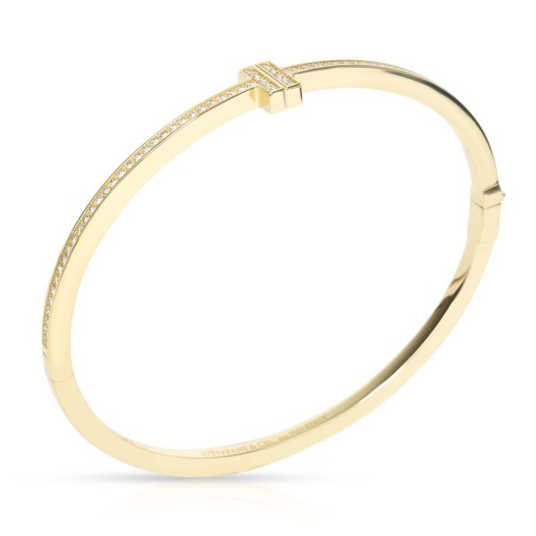 101480 pv Tiffany T Two Hinged Bangle with Diamonds in 18K Yellow Gold 033 CTW