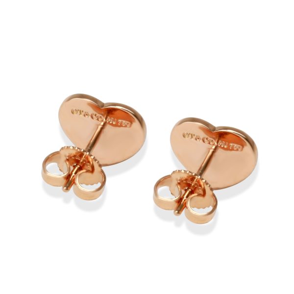 101528 bv Tiffany Co Return to Tiffany Diamond Heart Earrings in 18K Rose Gold