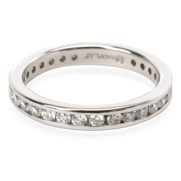 Rings Channel Set Round Cut Diamond Eternity Band in Platinum 064 CTW