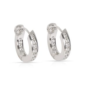 Tiffany Co In Out Diamond Hoop Earring in Platinum 1 CTW Tiffany Co Tiffany T Diamond Wire Ring in 18k Yellow Gold 013 CTW