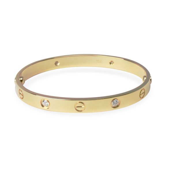 101615 bv 010dc2e3 e7a1 4a5e a6f6 4ba61bed0556 Cartier Love Diamond Bracelet in 18K Yellow Gold Size 17