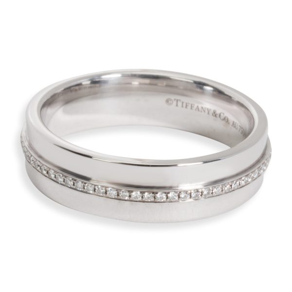 101632 bv Tiffany Co Tiffany T Diamond Mens Ring in 18K White Gold 012 CTW