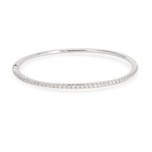 Tiffany Co Large Metro Diamond Hinged Bangle in 18K White Gold 09 CTW Gucci GG Crystal Tote Bag