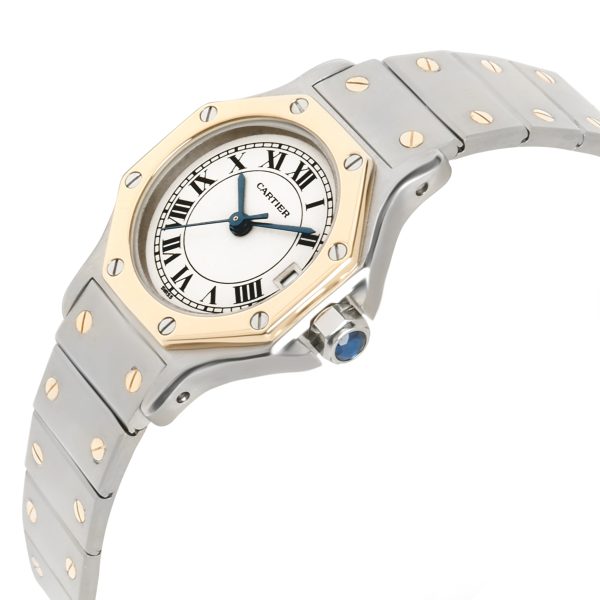 101684 lv 47584f57 baa1 4416 97c6 fa60c8fe6e75 Cartier Santos 187903 Womens Watch in 18kt Stainless SteelYellow Gold