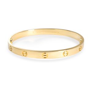 Cartier Love Bracelet in 18K Yellow Gold Cartier Size 19 Gucci Bamboo Shopper Floral Brown Tea