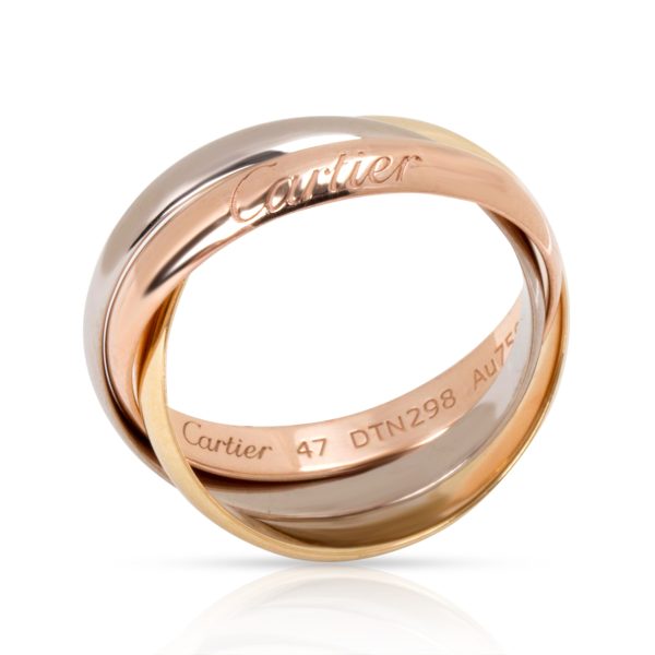 Cartier Cartier Trinity Small Ring in 18K Yellow White Rose Gold Size 47