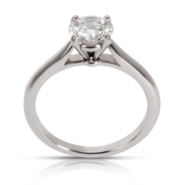 Engagement Ring Platinum Cartier Solitaire Diamond Engagement Ring in Platinum E VS2 070 CTW