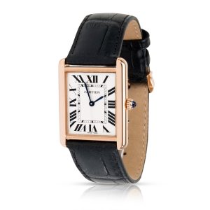 Cartier Tank Solo W5200025 Mens Watch in 18kt Stainless SteelRose Gold Cart