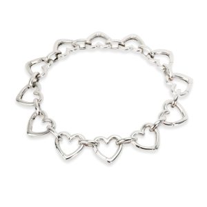 Tiffany Co Elsa Peretti Open Heart Bracelet in Sterling Silver Bottega Veneta Shoulder Bag Intrecciato Leather Black