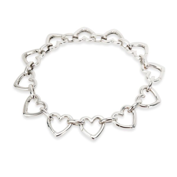 Tiffany Co Elsa Peretti Open Heart Bracelet in Sterling Silver Tiffany Co Elsa Peretti Open Heart Bracelet in Sterling Silver